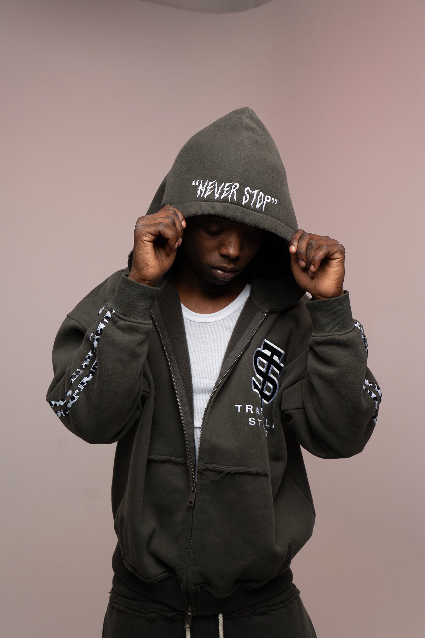 Snow Leapord Zip Up